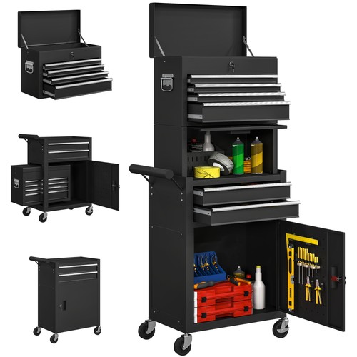 Homcom tool cabinet with - cabinet,