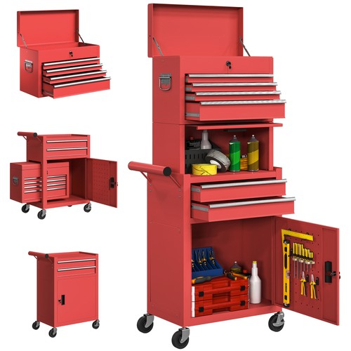 Homcom tool cabinet - homcom, 3-in-1