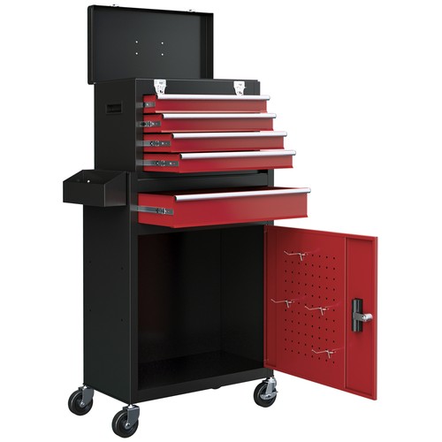 Homcom tool cabinet wheels - tool,